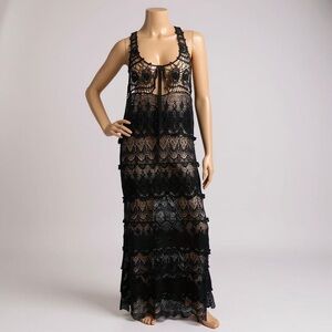 Womans Boho Crochet Maxi Cover-up size M/L